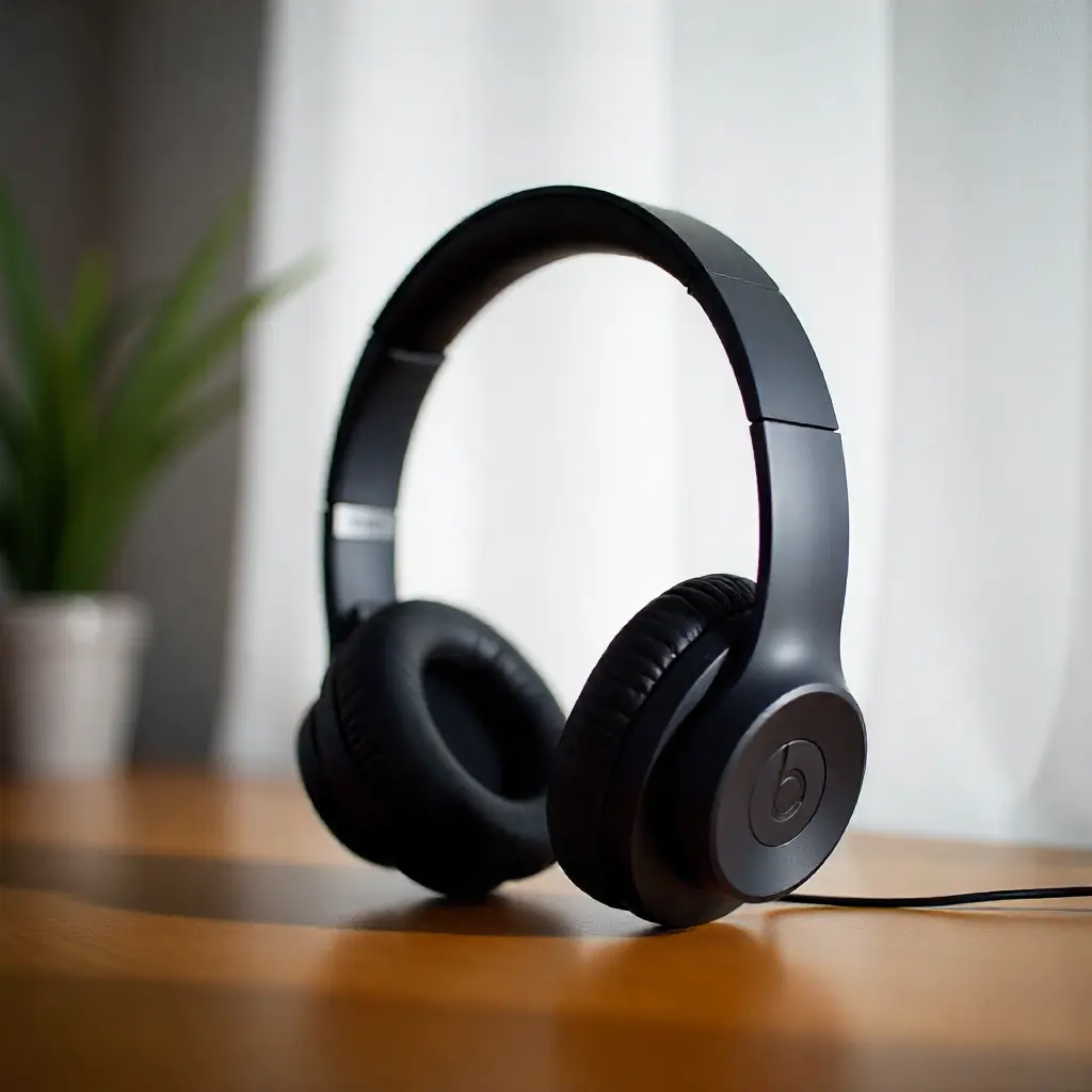 Beats Studio wireless headphones powered on and ready to connect