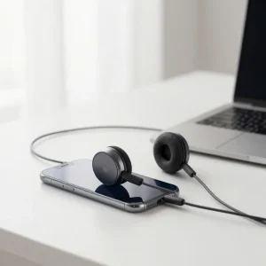 EMF-free wired headphones for iPhone users