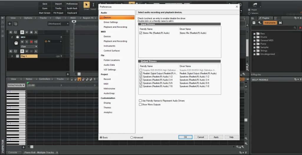 How to Connect Cakewalk to My Headphones