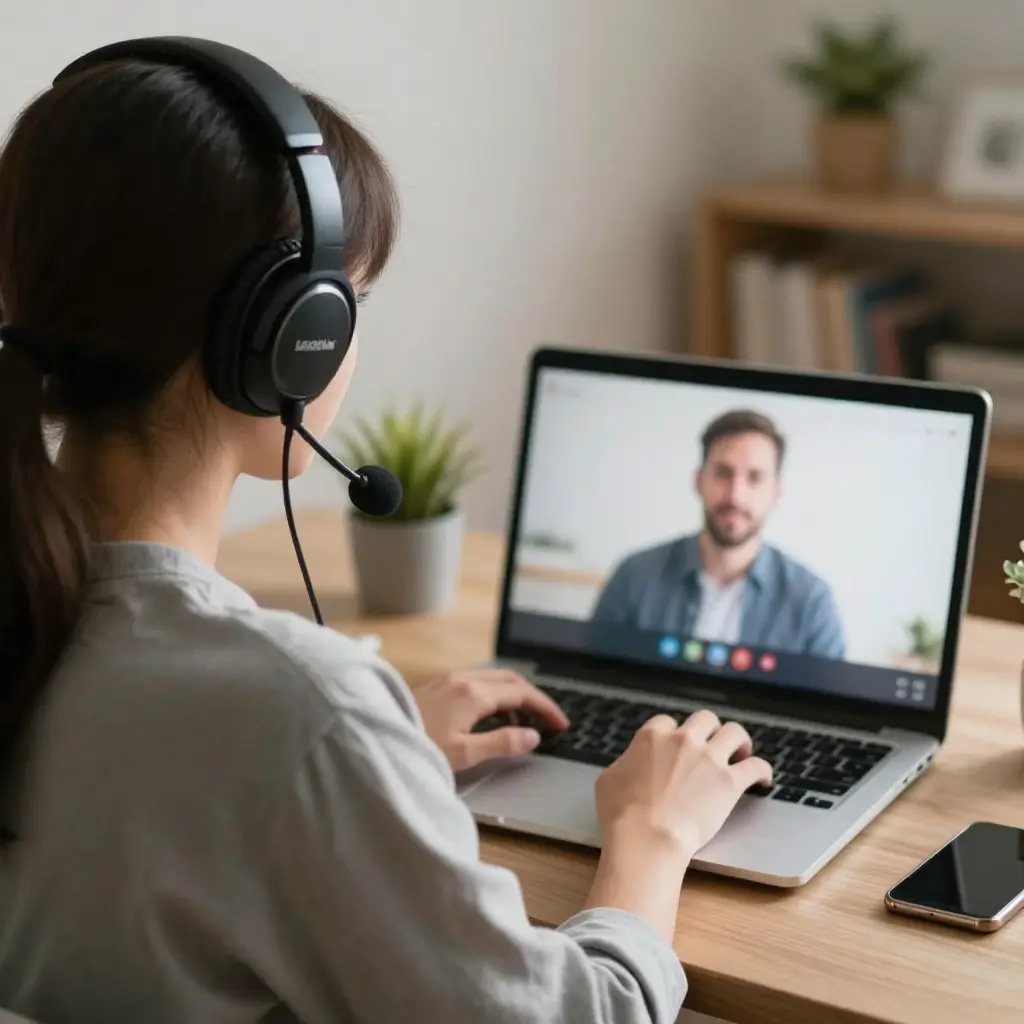Noise cancelling headset with microphone for remote work