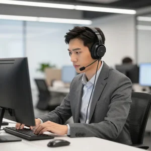 Comfortable over-ear headphones for long working hours at desk