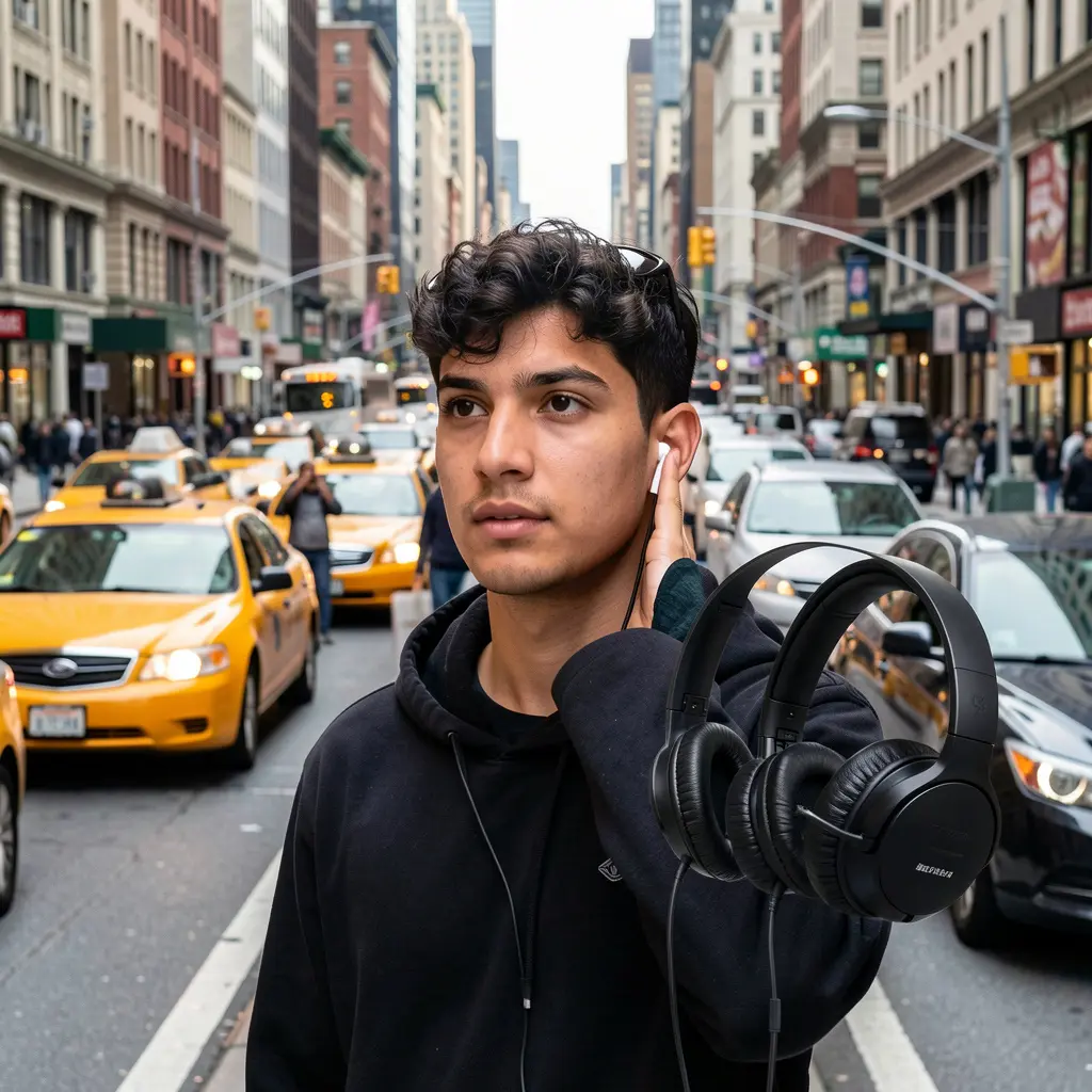 Using earbuds in noisy environments increases hearing damage risk