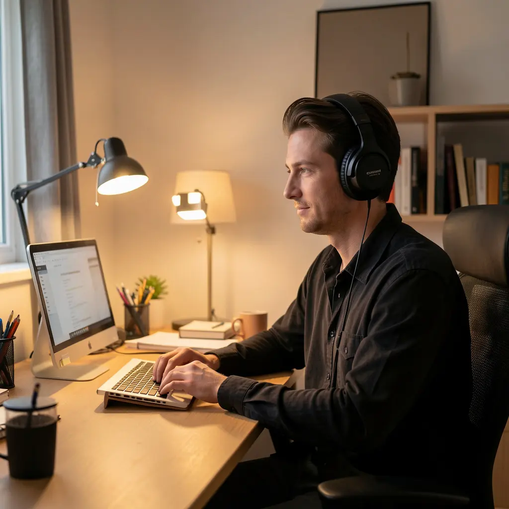 Using over-ear headphones safely for long hours